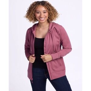 NWT Woolx Ryann Travel Hoodie Loose Fit in Berry Burst Pink Sz XS (fits big)